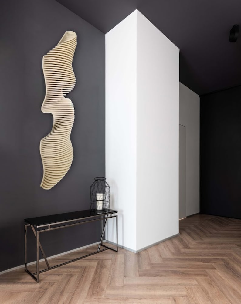 Parametric Wall Art, Vertical 3D Acoustic Panel | Large Wall Hangings ...
