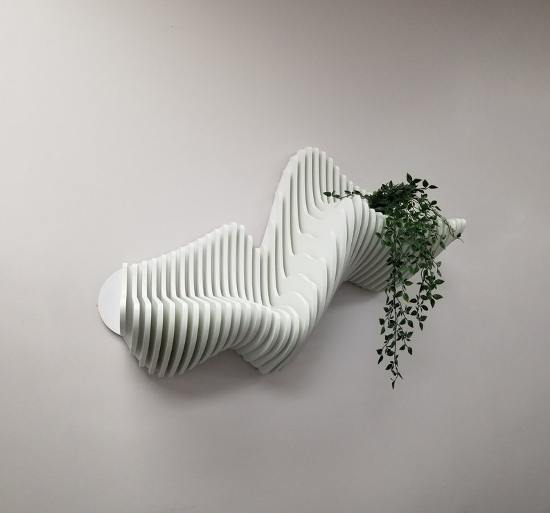 Parametric Wood Shelf 3D Large Wall Hangings Living Room Etsy Canada