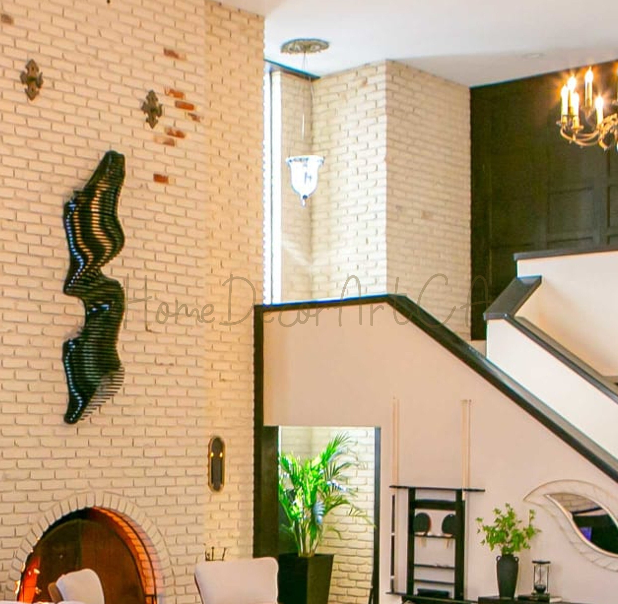 Modern Parametric 3D Wooden Wall Art – Vertical Large Home Decor - Etsy