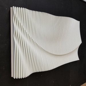 Parametric Decor 3D Acoustic Panel Wall art Handcrafted Large Wall Hangings Wood Wall art Living room decorations image 2