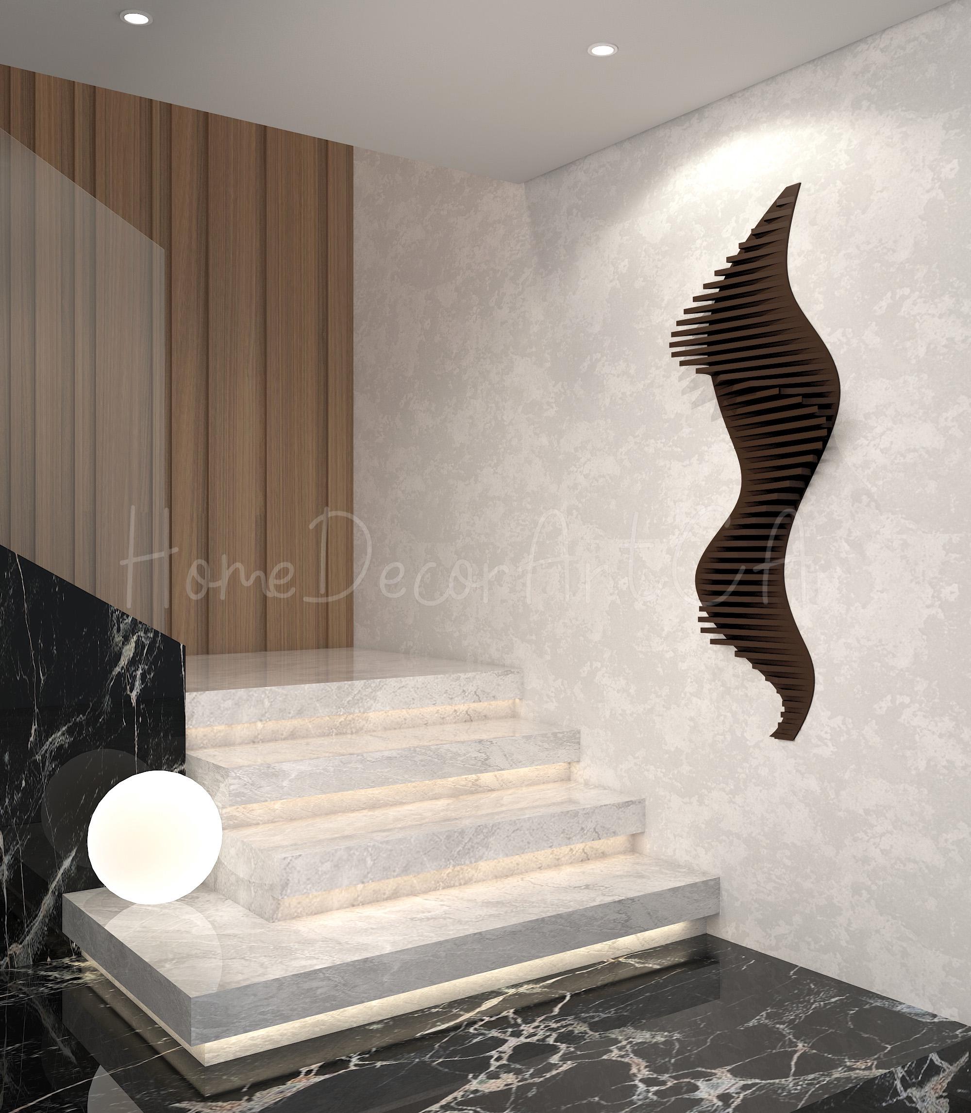 Parametric Wood Wall Art: Large Modern Hanging Decor - Etsy