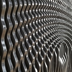 Wavy Parametric decor | 3D Acoustic Panel art | Wall sculpture | Handcrafted Large Wall Hangings | Wood Wall Décor | Living room decorations