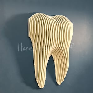 Dental wall decor, 3D tooth wall Sculpture for dental office, custom size and color