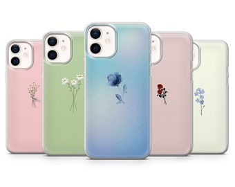 Hochzeitsblumen Handyhülle Frühlingsblüten Hülle für iPhone 15, 14, 13, 12, 11, Samsung S24, S23FE, S22, A15, A54, Pixel 8A, 8Pro, 7A 7Pro 6A