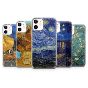 Van Gogh Phone Case Artist Painting Cover for iPhone 15, 14, 13, 12, 11, Samsung S24Ultra, S23FE, S22, A15, A54, A25, Pixel 8A, 8Pro, 7A, 6A