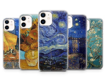 Van Gogh Phone Case Artist Painting Cover for iPhone 16, 15, 14, 13, 12, 11, Samsung S24Ultra, S23FE, S22, A15, Pixel 9Pro XL, 8Pro, 7A