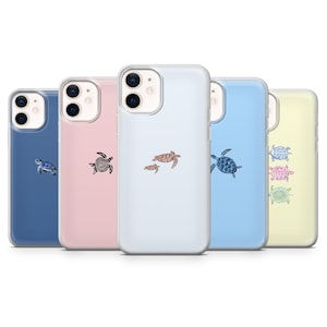 Sea Turtle Handyhülle Seashell Nautical Cover für iPhone 16, 15, 14, 13, 12, 11, Samsung S24, S23FE, S22, A15, Pixel 9Pro XL, 8A 8Pro