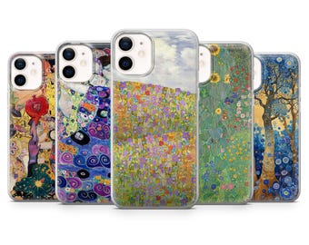 Gustav Klimt Phone Case Klimt Art Painting Cover for iPhone 16, 15, 14, 13, 12, 11 Samsung S25, S24, A56, A16 Pixel 9A, 9Pro XL, 8Pro, 8A