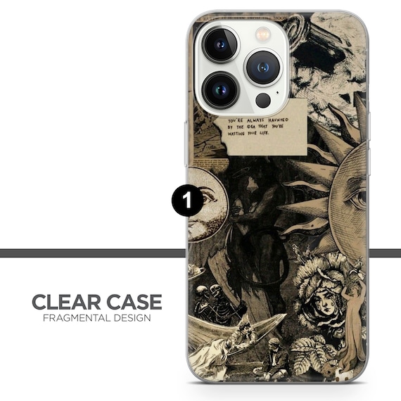 iPhone・スマホケース Anonymous Print iPhone Case by G-Cam clothing Amazon.com: Aesthetic Vintage Grunge Collage Phone Case