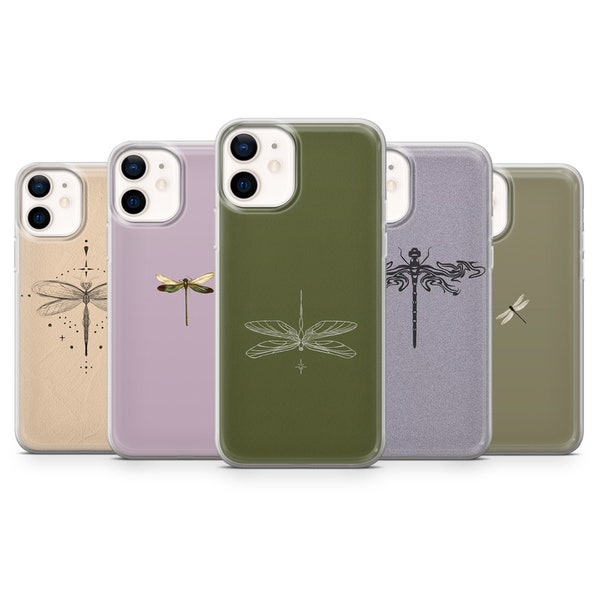 Dragonfly Wings Phone Case Insect Cover for iPhone 15, 14, 13, 12, 11, Samsung S24Ultra, S23FE, S22, A15, A54, Pixel 8A, 8Pro, 7A