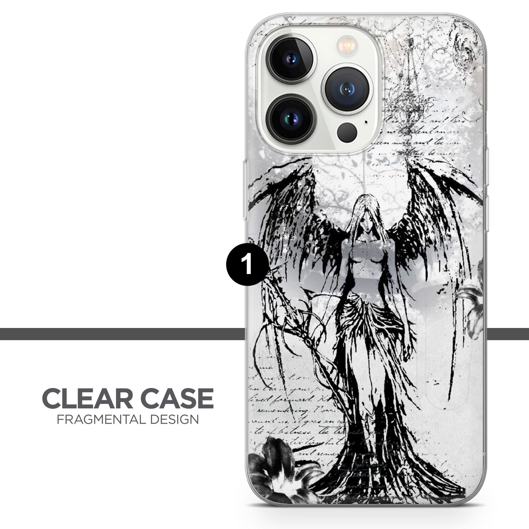 Gothic Angel Phone Case Cyber Gothic Emo Cover – Fits iPhone