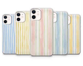 Striped Phone Case Resort Stripes Lines Cover for iPhone 16, 15, 14, 13, 12, 11 Samsung S25, S24, A56, A16 Pixel 9A, 9Pro XL, 8Pro, 8A