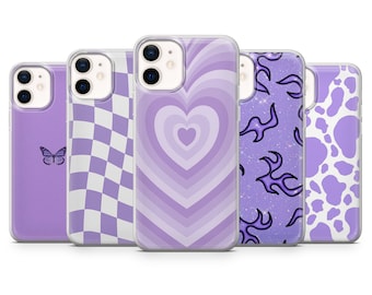 Pastel Purple Phone Case Lavender Violet Cover for iPhone 16, 15, 14, 13, 12, 11, Samsung S24Ultra, S23FE, S22, A15, Pixel 9Pro XL, 8Pro, 7A