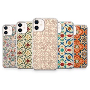Mosaic Phone Case Arab Pattern Cover for iPhone 15, 14, 13, 12, 11, Samsung S24Ultra, S23FE, S22, A15, A54 A25, Pixel 8A, 8Pro, 7A, 7Pro, 6A