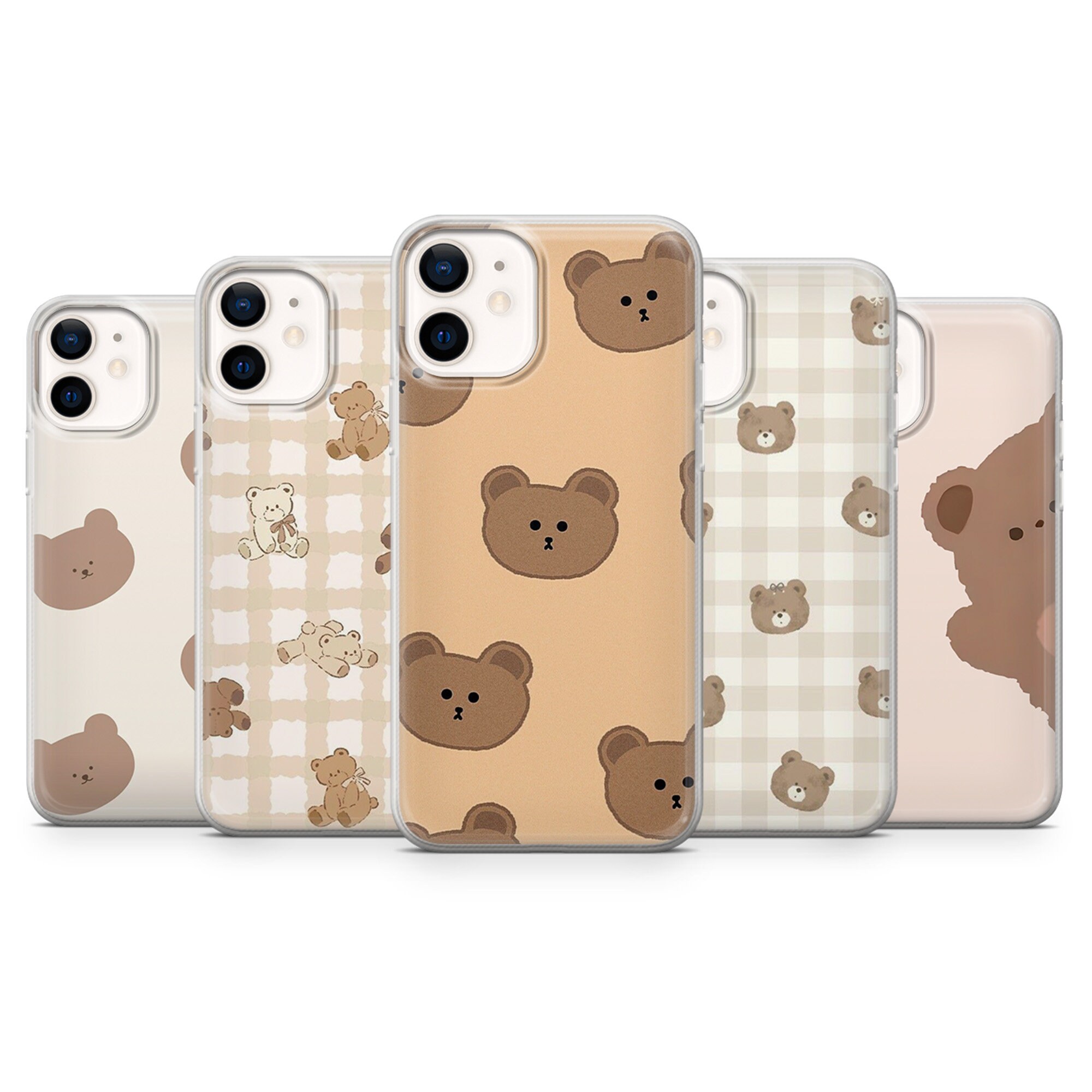 Teddy Bear Phone Case Plush Toy Cover for iPhone 16, 15, 14 Teddy Bear Phone Case Plush Toy Cover for iPhone 16, 15, 14