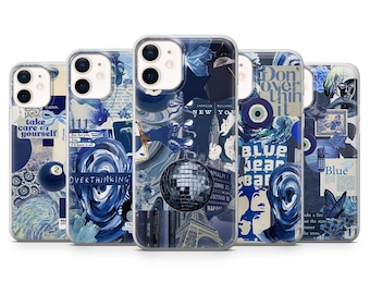Navy Blue Phone Case Blue Aesthetic Royal Blue Cover for iPhone 16, 15, 14, 13, 12, 11 Samsung S25, S24, S23, A56 Pixel 9Pro XL, 8A, 8Pro