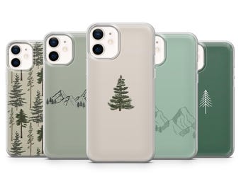 Forest Phone Case Trees Simple Nature Cover for iPhone 16, 15, 14, 13, 12, 11 Samsung S25, S24, A56, A16 Pixel 9A, 9Pro XL, 8Pro, 8A
