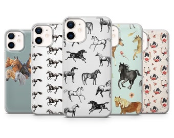 Coque pour les amoureux des chevaux - Coque équestre pour iPhone 15, 14, 13, 12, 11, Samsung S24Ultra, S23FE, S22, A15, A54, A25, Pixel 8A, 8Pro, 7A, 7Pro