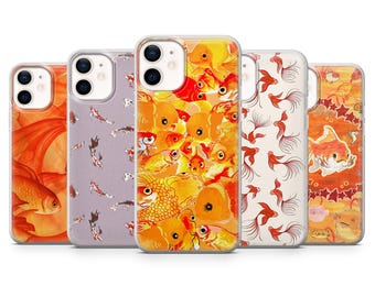 Goldfish-telefoonhoesje Koi Fish Collage Cover – Geschikt voor iPhone 16, 15, 14, 13, 12, 11 | Samsung S25, S24, A16, A56 | Pixel 9A, 8Pro, 7A, 6A