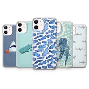Shark Phone Case Kawaii Cute Shark Ocean Cover – Fits iPhone 16, 15, 14, 13, 12, 11 | Samsung S25, S24, A16, A56 | Pixel 9A, 8Pro 7A