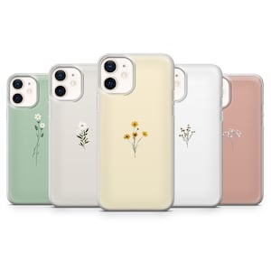 Süße Blumen Handy Hülle Frühlings Blumen Cover für iPhone 15, 14, 13, 12, 11, Samsung S24, S23FE, S22, A15, A54, Pixel 8A, 8Pro, 7A, 7Pro, 6A Bild 1