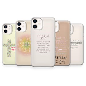 Bibel Vers Handyhülle Religiöse Schrift Gebetshülle für iPhone 16, 15, 14, 13, 12, 11, Samsung S25, S24, S23, Pixel 9Pro XL, 8A