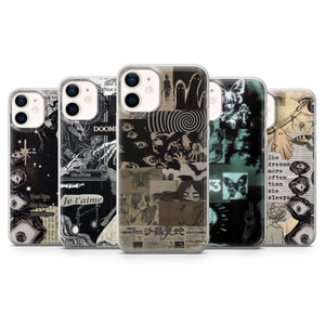 Custodia per telefono grunge punk edgy per iPhone 16, 15Plus, 14, 13, 12, Samsung S24Ultra, S23FE, S22, A15, A14, Pixel 9Pro XL, 8A, 8Pro, 7A, 6A