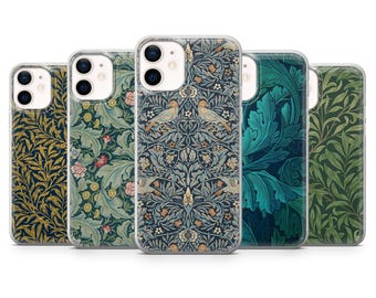 William Morris Phone Case Painting Morris Art Cover for iPhone 16, 15, 14, 13, 12, 11 Samsung S25, S24, A56, A16 Pixel 9A, 9Pro XL, 8Pro, 8A