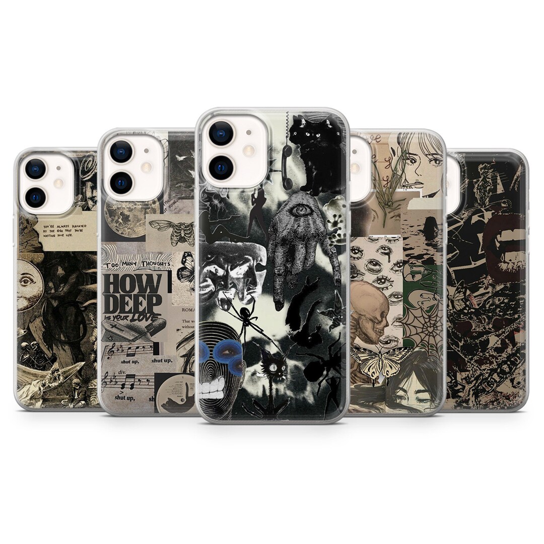 iPhone・スマホケース Society6 M. by CranioDsgn Grunge Edgy Phone Case Gothic Retro Cover for iPhone 16, 15