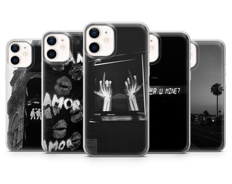 Noir Elegant Coque de portable Black Vibe Cover pour iPhone 15, 14, 13, 12, 11, XR, 7, 8, Samsung S23, S22, S21FE, A53, A14, A13, Pixel 8, 7, 6A