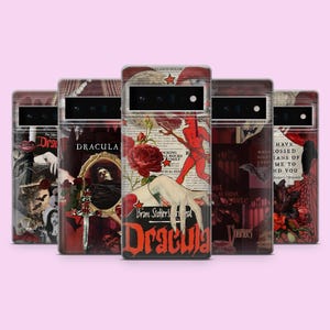 Dracula Phone Case Vampire Horror Cover for Google Pixel 9Pro, 8A, 8Pro 7Pro iPhone 16, 15, 14, 13, 12 Samsung S25, S24 S23