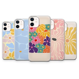 Indie Groovy Handyhülle Retro Hippie Cover für iPhone 16, 15, 14, 13, 12, 11, Samsung S24Ultra, S23FE, S22, A15, Pixel 9Pro XL, 8Pro, 7A