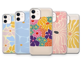 Indie Groovy Telefoonhoesje Retro Hippie Cover voor iPhone 15, 14, 13, 12, 11, XR, 7, 8, Samsung S23, S22, S21FE A53 A14 A13, Pixel 8, 7