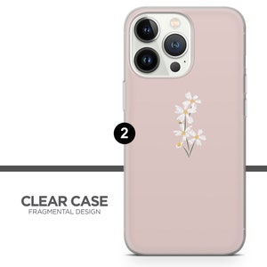 Niedliche Minimalismus Handy Hülle Frühling Blumen Cover für iPhone 15, 14, 13, 12, 11, Samsung S24, S23FE, S22, A15, A54, Pixel 8A, 8Pro, 7A 7Pro 6A 2