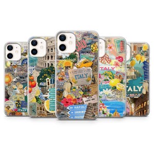 Italien Handy Hülle Italien Sommer Amalfi Küste Cover für iPhone 16, 15, 14, 13, 12, 11 Samsung S25, S24, S23 A15 Pixel 9Pro XL, 8A, 8Pro