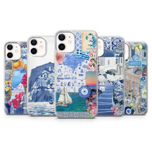 Griekenland telefoonhoesje Santorini Summer Beach Cover voor iPhone 16, 15, 14, 13, 12, 11 Samsung S25, S24, A56, A16 Pixel 9A, 9Pro XL, 8Pro, 8A