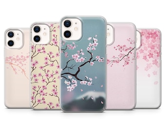 Sakura Phone Case Cherry Blossom Japanese Cover for iPhone 16, 15, 14, 13, 12, 11, Samsung S24, S23, S22, A15, Pixel 9Pro XL, 8A, 8Pro