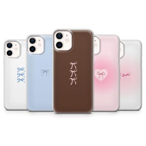 Sött Coquette-telefonskal med rosett och band för iPhone 16, 15, 14, 13, 12, 11, Samsung S25, S24, A56, A16, Pixel 9A, 9Pro XL, 8Pro, 7A