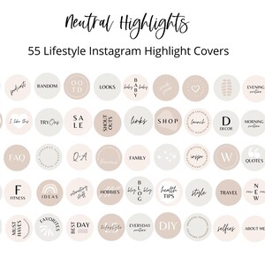 Neutral highlight covers, beige lifestyle instagram highlights, neutral aesthetic instagram story, lifestyle highlight covers, icons