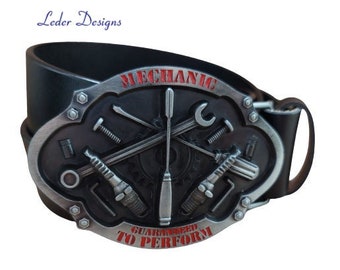 Genuine leather belt + interchangeable belt buckle buckle car mechanic mechanic tool can be shortened genuine leather belt men's belt gift idea