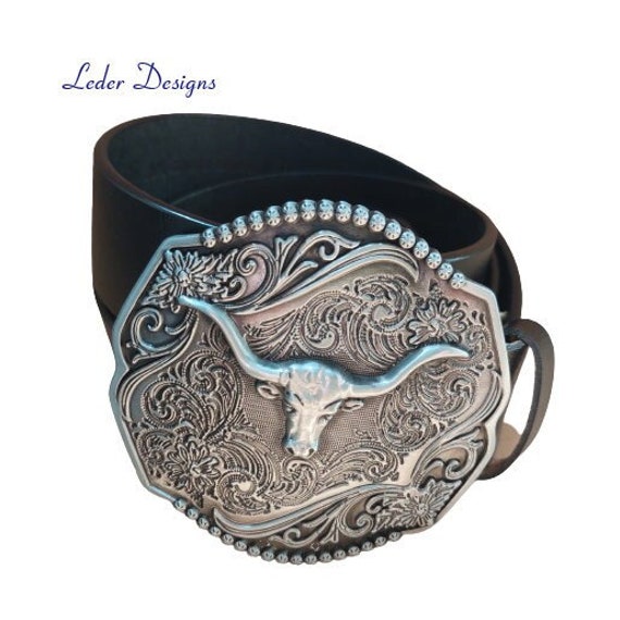 Genuine Leather Belt + Interchangeable Buckle, Western  display picture 1