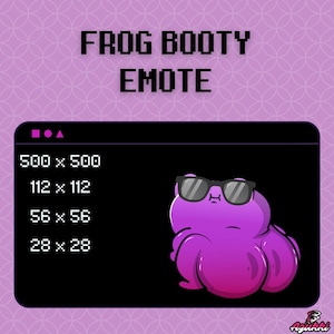 Animated Frog Booty Emote / Dancing Emote / Emotes / Twitch / Discord / Community / Gamer / Streamer / Emote Commissions / Dancing /