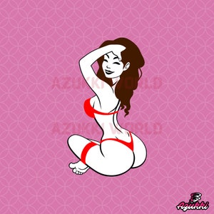 Sexy Girl SVG/PNG / Pretty Girl SVG /  Cute Girl Graphics / Girl Illustration / Vector / Images / Sublimation / Cricut / Clipart / Designs