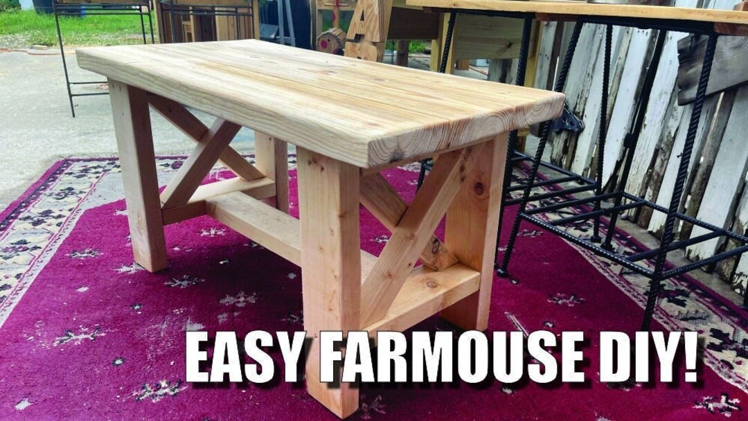 EASY Plans for Farmhouse DIY Farmhouse Entryway Bench You Etsy