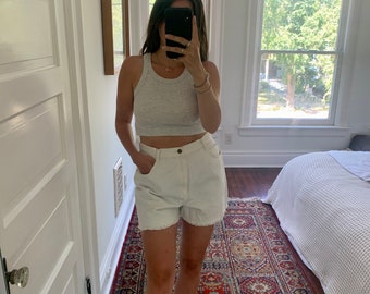 Vintage Bone Denim Cut Off Shorts High Rise 30” Waist