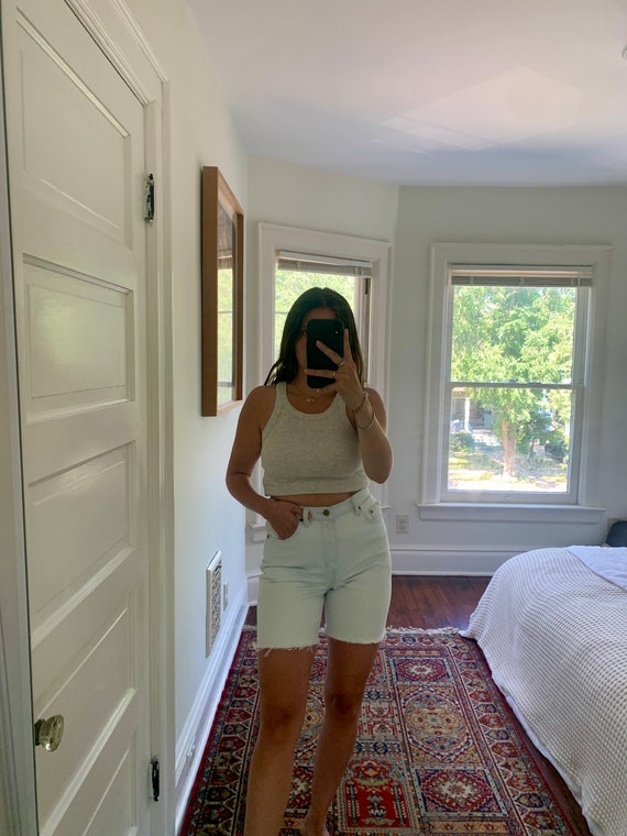 Light wash cut off shorts store