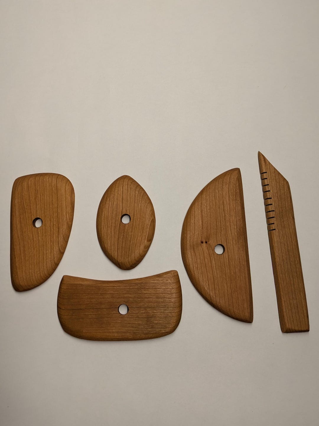Set of Cherry Wood Ribs for Sculpting and Shaping Pottery, Ceramics ...
