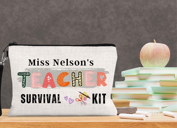 Personalized Teacher Makeup Bag Teacher Survival Kit Makeup - Etsy