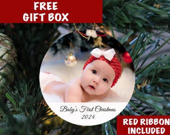 Personalized Photo Christmas Ornament: Ceramic Family Keepsake