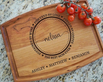 Mother's Day Cutting Board, Gift for Mom, Personalized Gifts, Custom Mother's Day Gift, Best Mom Ever, Love you Mom, Custom Cutting Board